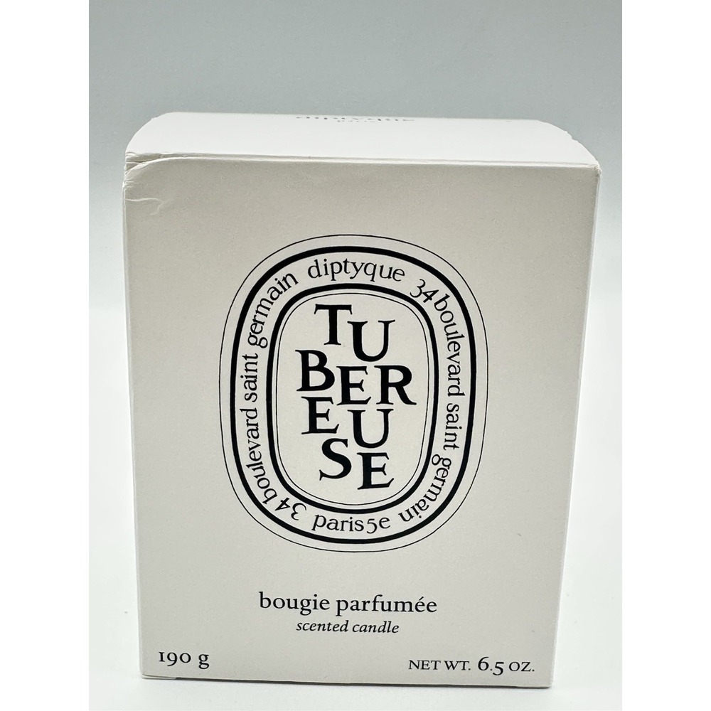 Diptyque Tubereuse Scented Candle Floral Tuberose Scent Open Box 6.5 oz